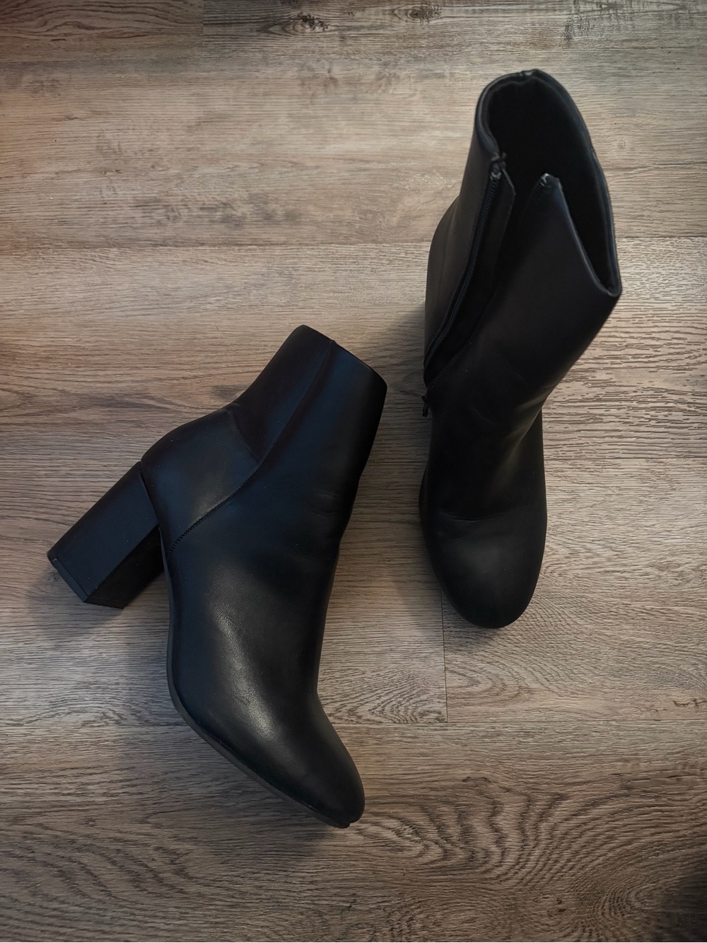 Black Women's Ankle Boot with Block Heel